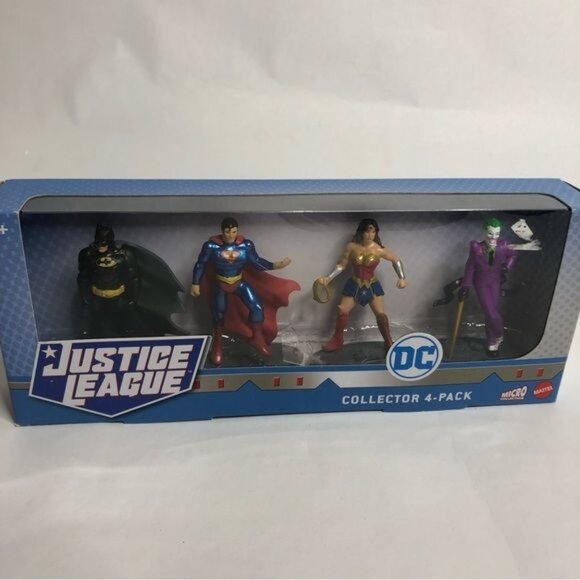 DC Justice League Micro Collection Figures Set Of 4 Batman Joker Superman Wonder - Picture 1 of 7